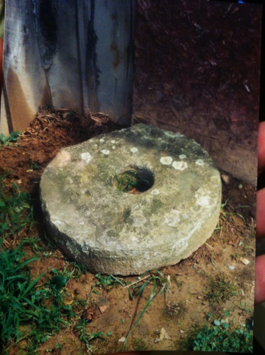 Ben Adams millstone, which I located on Trace Fork of Harts Creek in Logan County, WV (1996)