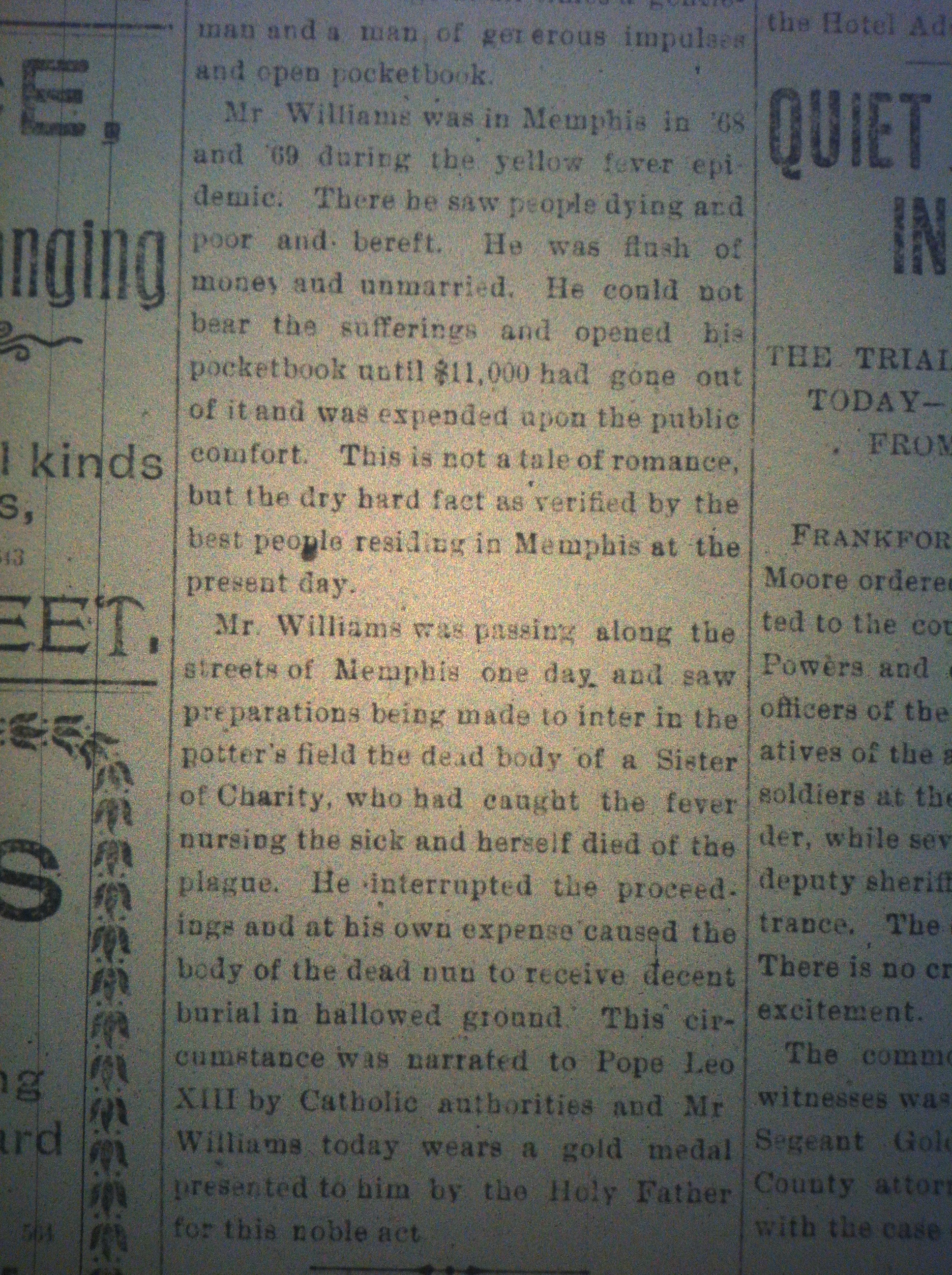 Minstrel Billy Williams in Huntington HA 03.23.1900 2